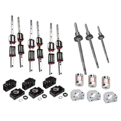 Linear Motion Ball Screw Precision Part Linear Rail HGH20 Linear Guide + Linear Bearing Blocks+SFU1605 Ball Screw+BK12/BF12+ DSG16H Nut + Coupler(HG20-450 SFU1605-450) in Kuwait