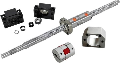 SLITE LINER MOTION BALL SCERICISION Part DFU2510 Double Ball Screw 300-1000mm Ball Ball BK20 BF20 Support Feal Jaw Coupling (600mm) in Saudi Arabia