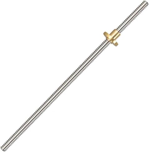 Metal Ball Screw nut 1PCS T6 Trapezoidal Rod Lead Screw Thread 6mm Lead 1mm with Brass Nut, L = 150mm-1000mm(550mm) in Saudi Arabia