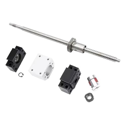 جزء الدقة الكرة الخطية جزء SFU2505 200-1000mm نهاية مع الجوز واحد+BKBF20 الدعم النهائي+الإسكان الجوز+اقتران (1000 مم) in Kuwait