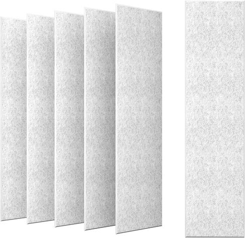 6 لوحات صوتية حزمة ، 47.2 "× 11.8" بلاط لوحات مزخرفة ، والبلاط المعالجة الصوتية الجدران والسقف ، رائع لتقليل الصدى والضوضاء للمنزل والمكتب - سيلفر رمادي in Saudi Arabia