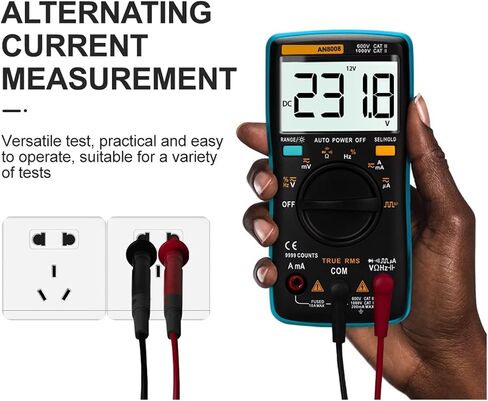 مولد الإشارات الحالي الرقمية متعددة المتقاعد Transistor Tester Electric Meter Renergency Diode Test (Color: Black) in Kuwait