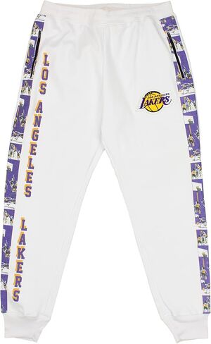 NBA Teams White Jogger Sweatpants for Men with Graphic Stripe in Kuwait