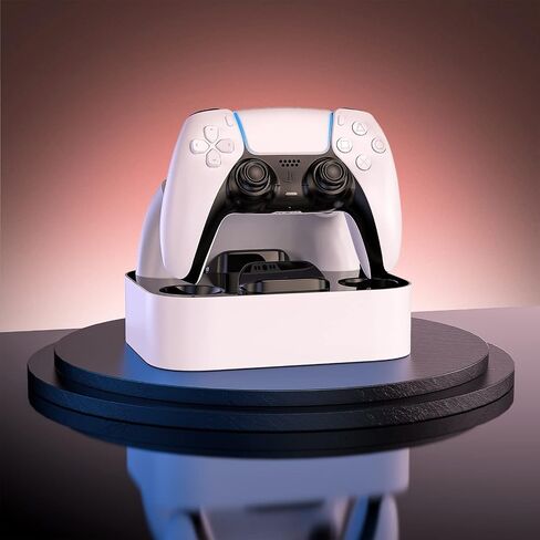 محطة شاحن PS5 Newdery متوافقة مع وحدة تحكم DualSense Edge ، وقفص الشحن السريع مع الكابل ، ومحطة الشحن المزدوجة ل PlayStation 5 & DualSense Edge Controller in Saudi Arabia
