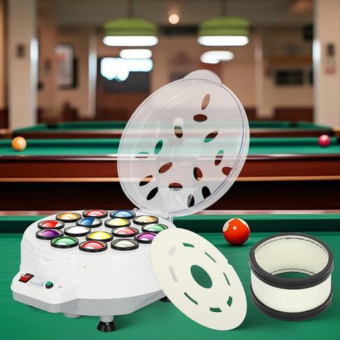 طقم منظف الكرة البلياردو-وسادات محسوسة من الصوف 2 في 1 و 16 حلقات صوف لآلة كرة الطاولة ، منظف الكرة البلياردو المتوافق ، متينة ، خالية من الخدش ، فائقة الدقة in Kuwait