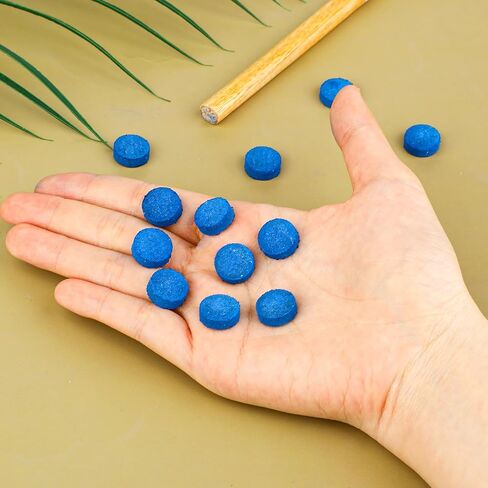 20 Pieces Billiard Pool Cue Tips, 13/12/10/9mm, Pool Stick Replacement Tips with Storage Box for Pools Cues and Snooker, Blue, Leather in Saudi Arabia