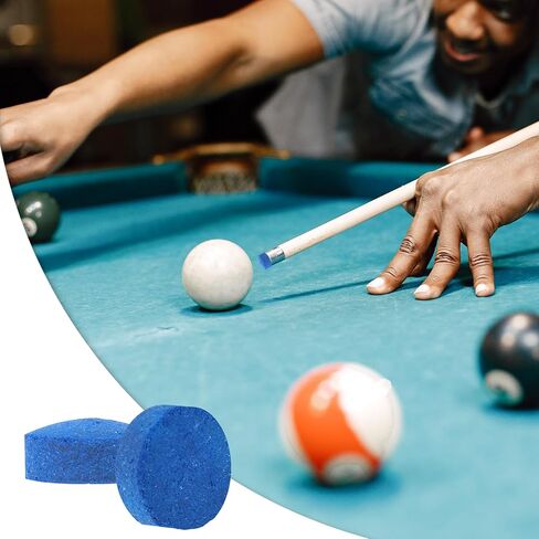 20 Pieces Billiard Pool Cue Tips, 13/12/10/9mm, Pool Stick Replacement Tips with Storage Box for Pools Cues and Snooker, Blue, Leather in Saudi Arabia