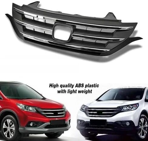Pront Pumper Topper Grille Fit لعام 2012 2013 2014 Honda CRV CR-V ، Chrome Grille Hood Mesh Mesh Grill OE Direct Reply HO1200211 71121T0GA01ZA (12-14) in Saudi Arabia