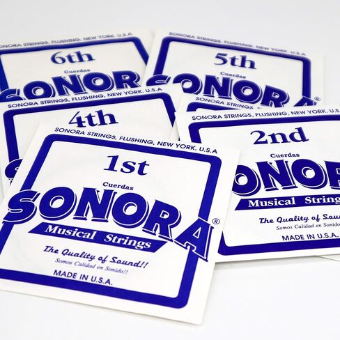 صنعت في الولايات المتحدة الأمريكية ، Sonora Strings SN42 Requinto Black Nylon Nickel ound Cuerdas Requinto ، جودة الصوت - (مجموعتان) in Kuwait