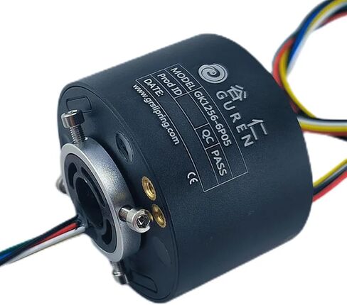 ID12.7 Multi Pathive Slip Ring جوفاء من خلال التصميم 360 موصل كهربائي دوار مناسب للروبوتات الصناعية in Saudi Arabia