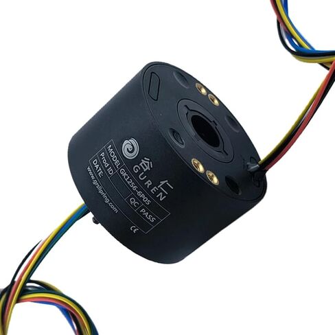 ID12.7 Multi Pathive Slip Ring جوفاء من خلال التصميم 360 موصل كهربائي دوار مناسب للروبوتات الصناعية in Saudi Arabia
