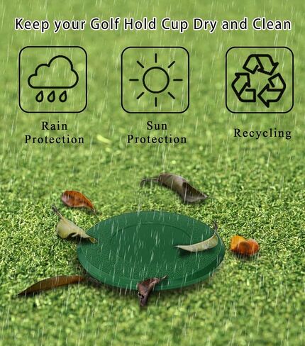 2 Sets Golf Hole Cup with Cups Cover, Golf Accessories for Backyard Practice Putting Green, Enhanced Home Golfing Experience in Saudi Arabia
