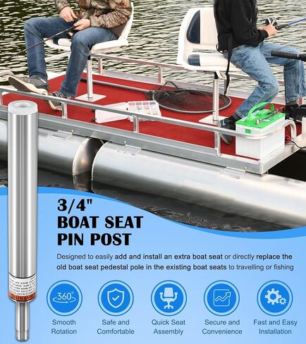 3/4" Boat Seat Pin Post for Most Marine Boat Seat Pedestal Base Mount, SP-2114 Boat Seat Pedestal Post Lock-in Aluminum Extension Post Pole for Pontoon Boats/Fishing Boats/Bass Boats/Cruising Boats in Saudi Arabia