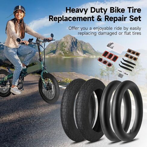 yeesport 12 1/2 x 2 1/4 Tire, 2 Pack 12.5" Kid Bike Tire & 12.5x2.25 Inner Tube, 12.5" Heavy Duty Bike Tubes Schrader Valve With Repair Kit,12 ½X2 ¼ (62-203) Electric Scooter Tires MTB Tires in Saudi Arabia