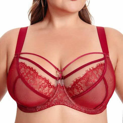 حمالة صدر زائد الحجم مع سلسلة underwire زوجة نصف كوب من الدانتيل برا غير مبطنة غير مبطنة in Kuwait