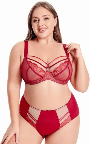حمالة صدر زائد الحجم مع سلسلة underwire زوجة نصف كوب من الدانتيل برا غير مبطنة غير مبطنة in Kuwait
