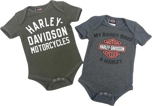 Harley-Davidson Baby Boys' Bar & Shield My Daddy Rides a Harley Creeper Set in Saudi Arabia