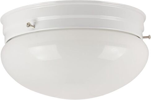 Diodesy- 6 بوصة سقف سقف الإضاءة الإضاءة E26 Socket A19 لمبة (60 واط كحد أقصى ، غير مدرجة) الظل الزجاجي البيضاء دحلية التصميم الحديث للمطبخ حمام غرفة نوم الممر. in Kuwait