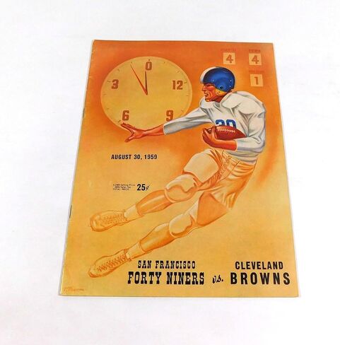 1959 Cleveland Browns at San Francisco 49ers NFL Football Program 8-30-59 - NFL Programs in Saudi Arabia