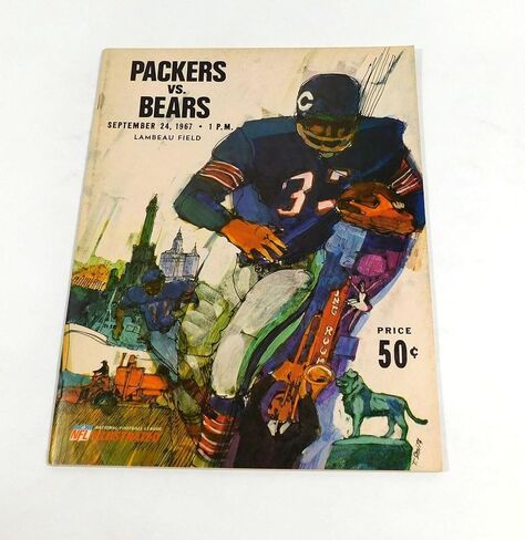 1967 Chicago Bears في Bay Packers NFL Football Program 9-24-67-برامج اتحاد كرة القدم الأميركي in Saudi Arabia