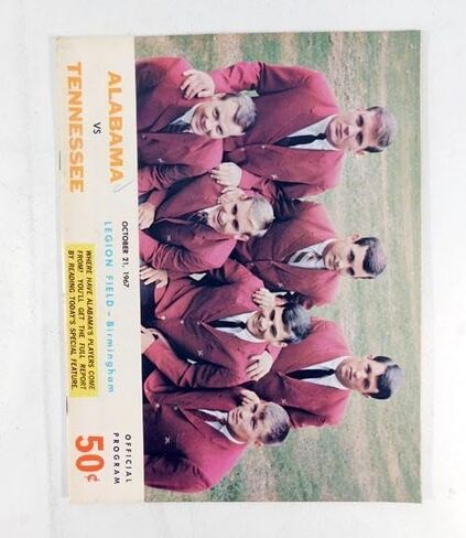 1967 Tennessee at Alabama College Football Program 10/21/67 - College Programs in Saudi Arabia