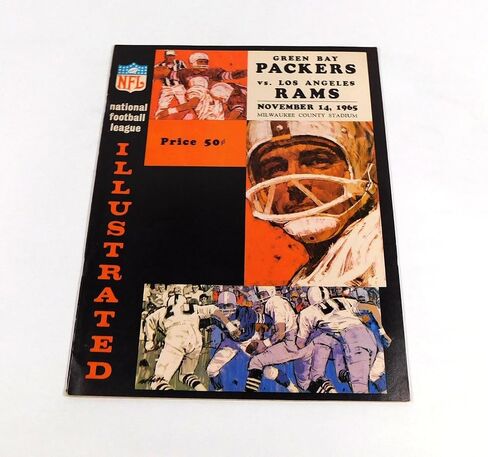 1965 Los Angeles Rams at Bay Packers NFL Football Program 11-14-65 - NFL Programs in Saudi Arabia