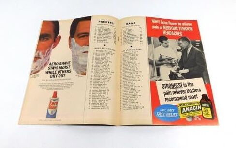 1965 Los Angeles Rams at Bay Packers NFL Football Program 11-14-65 - NFL Programs in Saudi Arabia