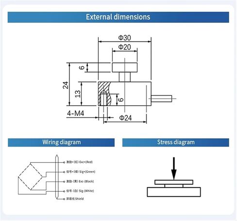 Micro Load Cell Force Weight Sensor HX711 AD Module Weight Sensor Electronic Scale 100KG 200KG 500KG 1T(Range 0-200KG) in Saudi Arabia