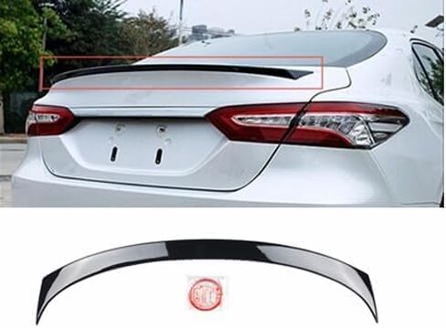 Carbon Fiber Pattern Spoiler Trunk Wing Spoiler Rear Wing Compatible with 2018-2024 Toyota Camry SE XSE L LE XLE Hybrid, Yofer V2 Style High Kick Rear Lid Wing Spoiler in Saudi Arabia