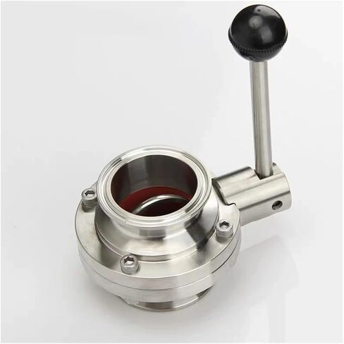 1PCS 6" 154mm SS304 stainless steel sanitary grade 6" triple clamp valve in Saudi Arabia