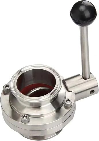 1PCS 1-3/4" 45mm SS304 stainless steel sanitary grade 2" triple clamp valve in Saudi Arabia