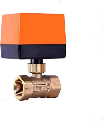 1PCS 1/2 "3/4" 1 "2" صمام الكرة 220V 12V 24V 3 خط 2 نقطة صمام الكرة النحاس الصمام العائم (1/2 "، 12VDC) in Saudi Arabia