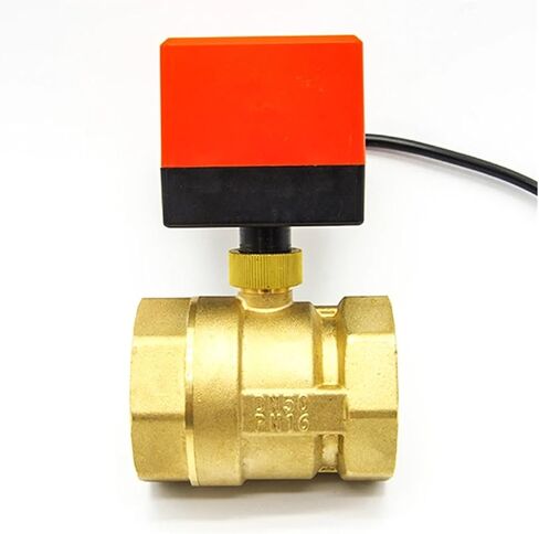 1PCS 1/2 "3/4" 1 "2" صمام الكرة 220V 12V 24V 3 خط 2 نقطة صمام الكرة النحاس الصمام العائم (1/2 "، 12VDC) in Saudi Arabia