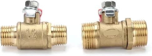 1PCS 1/8" 1/4'' 3/8'' 1/2'' Male Thread Ball Valve Brass Connector Copper Fitting Coupler Adapter Brass Ball Valve(1/4") in Saudi Arabia