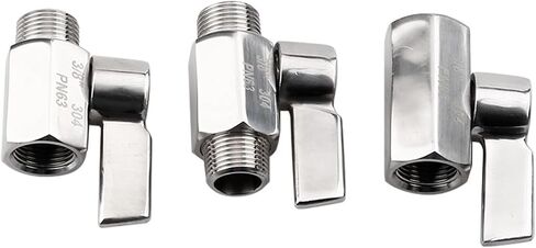 1PCS SU304 stainless steel mini ball valve 1/8 1/4 3/8 1/2 3/4 / 1 internal thread water-oleic acid two-way ball valve(1/2",BSP_MALE TO MALE) in Saudi Arabia