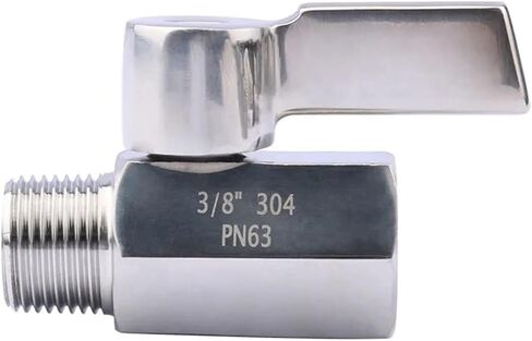 1PCS SU304 stainless steel mini ball valve 1/8 1/4 3/8 1/2 3/4 / 1 internal thread water-oleic acid two-way ball valve(1/2",BSP_MALE TO MALE) in Saudi Arabia