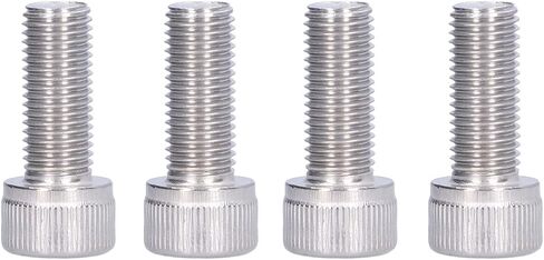 Allen Head Bolts, 4Pcs M10 x 1.25 Screws, A2-70 Stainless Steel M10 Hex Socket Cap Screw, Wheel Center Cap Screws Fastener Hardware for Construction, Cars, DIY, M10x30 in Saudi Arabia