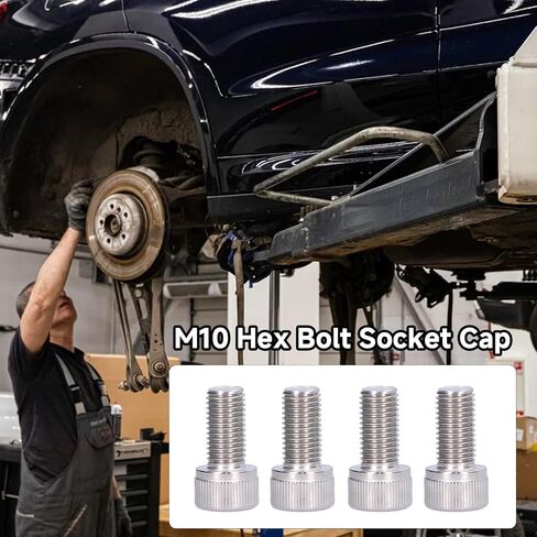 Allen Head Bolts, 4Pcs M10 x 1.25 Screws, A2-70 Stainless Steel M10 Hex Socket Cap Screw, Wheel Center Cap Screws Fastener Hardware for Construction, Cars, DIY, M10x30 in Saudi Arabia