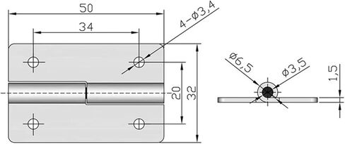 Detachable 304 Stainless Steel Hinge 2-Inch 1Pcs(Right) in Saudi Arabia