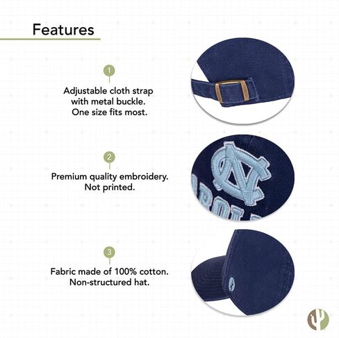 Desert Cactus University of North Carolina Baseball Hat UNC Chapel Hill Tar Heels Brimmed Embroidered Hats Adult (Style EFD) in Saudi Arabia