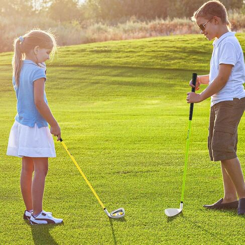 Tangkula Junior #7 Iron for Kids ، Club Gold Club للبنين والبنات مع رمح الألياف الزجاجية وغطاء الرأس ، نادي جولف الممارسة ، اليد اليمنى ، 30 بوصة ، تتراوح أعمارهم بين 8-10 in Saudi Arabia