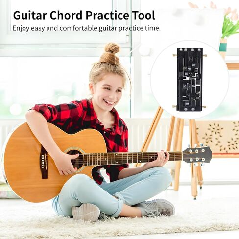 Guitar chord Crasser ، أداة ممارسة جيب الجيتار الوتر ، و Chord Helper للمبتدئين ، ومدرب الوتر المحمول للغيتار الصوتي ، وعملية سهلة ، أسود ABS in Saudi Arabia