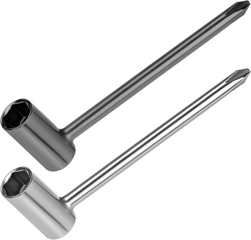 2Pcs Guitar Truss Rod Wrench, 5/16" (8mm)+21mm Truss Rod Wrench Set Guitar Repair Adjustment Wrench Cross Screwdriver Guitars Neck Repair Dual Function Tool Guitarists Technicians Universal in Saudi Arabia