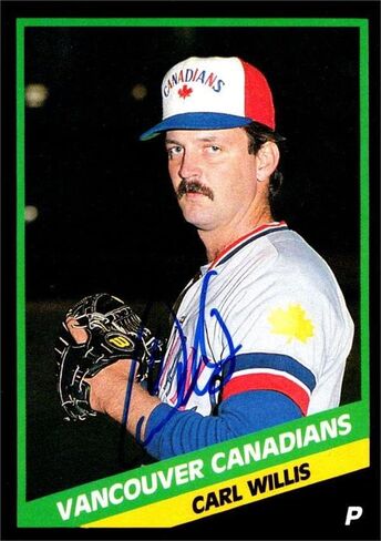 Carl Willis autographed Baseball Card (Vancouver Canadiens) 1988 CMC Rookie #631 - Baseball Slabbed Autographed Cards in Saudi Arabia