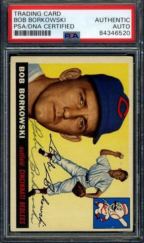Bob Borkowski PSA DNA COA توقيع 1955 Topps Autograph - بطاقات موقعة للبيسبول in Saudi Arabia