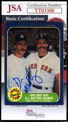 Don Mattingly JSA Coa Autograph 1986 وقعت شركة Fleer Super Star - بطاقات موقعة بالبيسبول in Kuwait