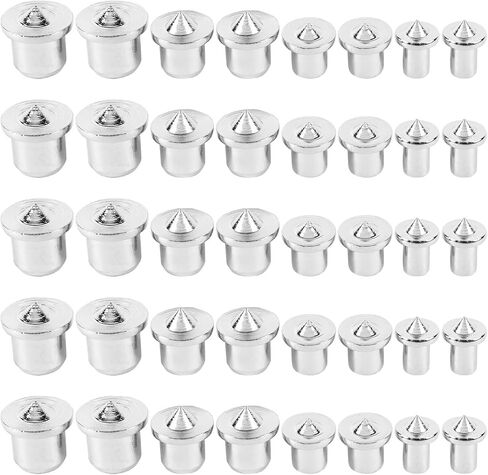 40 PCS Dowel Center Transfer Plugs ، 4 أحجام ، دبابيس وضع علامة على مركز عمل الخشب الكربوني ، أداة محاذاة Dowel الأثاث مع نقطة حادة ، دليل الحفر الخشبي لمشاريع نجارة الخشب و DIY in Kuwait