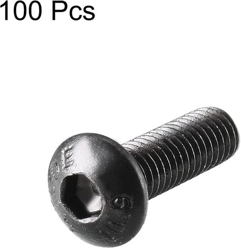 Top-Vigor 100pcs M3 x 10mm hex button button cap caps cap caps ، allen socket drive ، 10.9 alloy steel buts brodts stitener for machine in Kuwait
