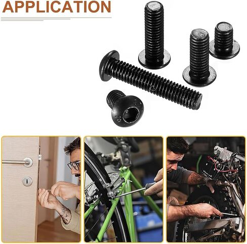 Top-Vigor 100pcs M3 x 10mm hex button button cap caps cap caps ، allen socket drive ، 10.9 alloy steel buts brodts stitener for machine in Kuwait