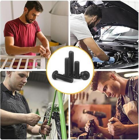 Top-Vigor 100pcs M3 x 10mm hex button button cap caps cap caps ، allen socket drive ، 10.9 alloy steel buts brodts stitener for machine in Kuwait